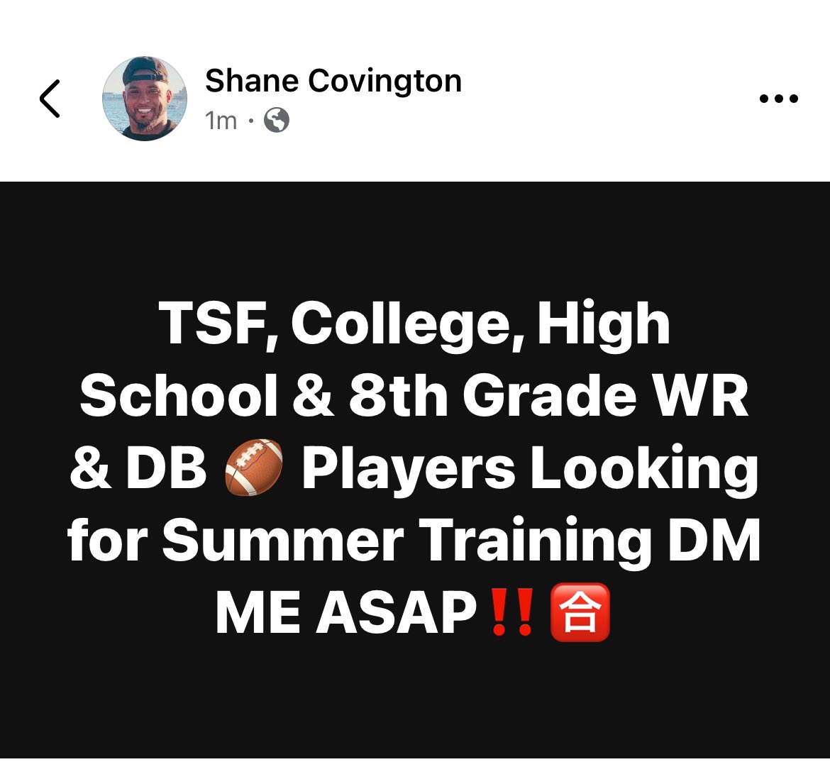 “SUGA” Shane Covington tweet media