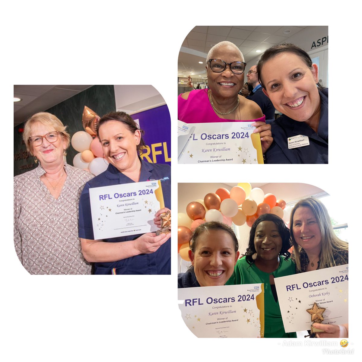 Barnet Hospital Oscars 24⭐️surrounded by inspiring nurse leaders who have encouraged me throughout my own leadership journey!Wonderful to share the evening with Ann who gave me my first newly qualified job at this amazing trust 🎉#myteam💙 <a href="/RoyalFreeNHS/">Royal Free London</a>