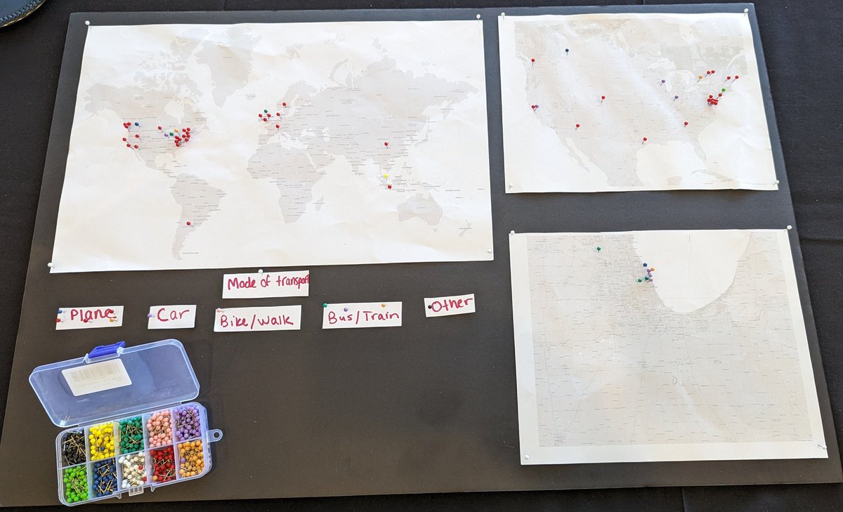 kennethfield's tweet image. In a world of digital it&apos;s nice to see a good old fashioned physical pin map for #outlier2024 attendees. Couple of issues... I came by car, plane, train and foot so what colour pin do I use? And let&apos;s talk about the projection... #endMercator