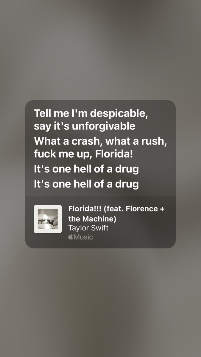 aTSsongaday's tweet photo. 🤍 Florida!!! (feat. Florence + the Machine)
Rank: 10/10
Favorite Lyric: https://t.co/UGVojybq62