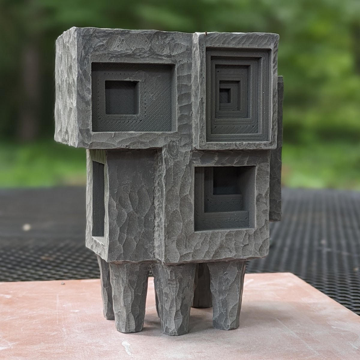 . . . work in progress in unfired clay