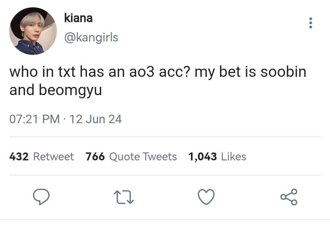 lqsoogyu's tweet photo. soogyu few tweets au

where sbn finds out what ao3 is https://t.co/tr4HkbCtkc