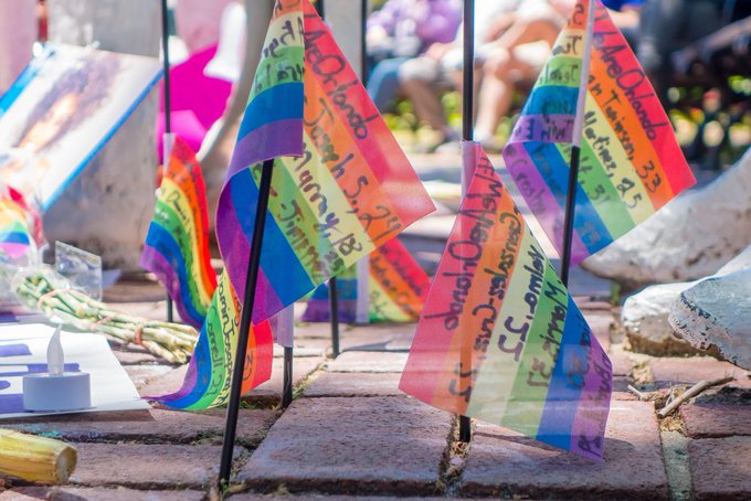 SenatorCollett's tweet photo. In 2016, 49 lives were taken in an act of violence & hatred against the LGBTQ+ community.
Today, we honor the victims of the Pulse shooting and are reminded of our duty to protect our LGBTQ+ neighbors and take action to pass commonsense gun control measures. #RememberPulse https://t.co/Q0o1vMoXmi
