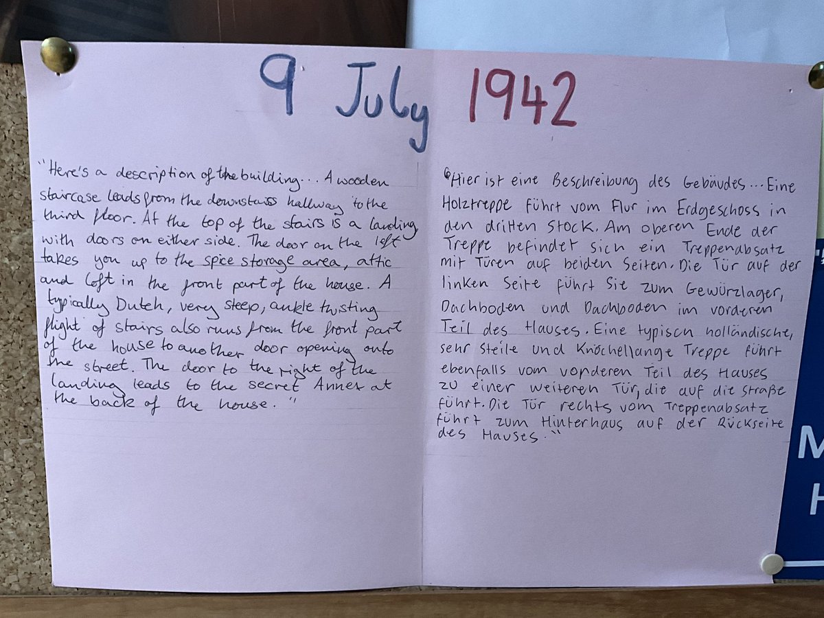 StSwithunsMFL's tweet photo. Today marks the 95th anniversary of Anne Frank's birth on 12 June 1929. In honour of this day, our U4 German students learnt about her this week and made beautiful display posters for the rest of the school to look at. #StSwithunsAcademic https://t.co/N7CbSIUkYb