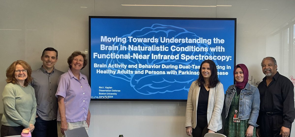 Congrats to Rini Kaplan <a href="/rini_kaplan/">Rini Kaplan</a> on her PhD defense- our new great clinical neuropsych scholar! Rini blazed the lab’s trail in use of fNIRS to study cognition/gait dual-tasking in aging &amp; Parkinson’s. Super! Thanks <a href="/TerryEllisPT/">Terry Ellis</a> <a href="/MeryemAYucel/">Meryem Yücel</a>, Joe DeGutis, Mark Richardson