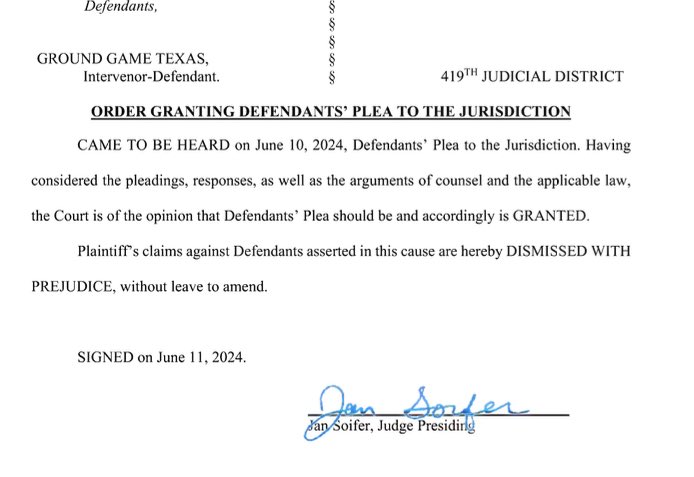 txcannaco's tweet photo. Travis County Judge Jan Soifer has dismissed the lawsuit brought by Texas A.G. Ken Paxton against the City of Austin for its voter-initiated ordinance that decriminalized misdemeanor possession of marijuana. The ordinance remains in place. Another win for cannabis. https://t.co/T4SS5W6nXl