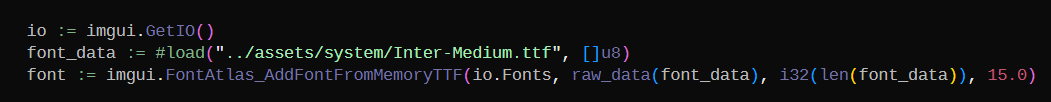 mempodev's tweet image. Feels like a super power to #load in a file at compile time in Odin, #embed in C++ where are youuuu
