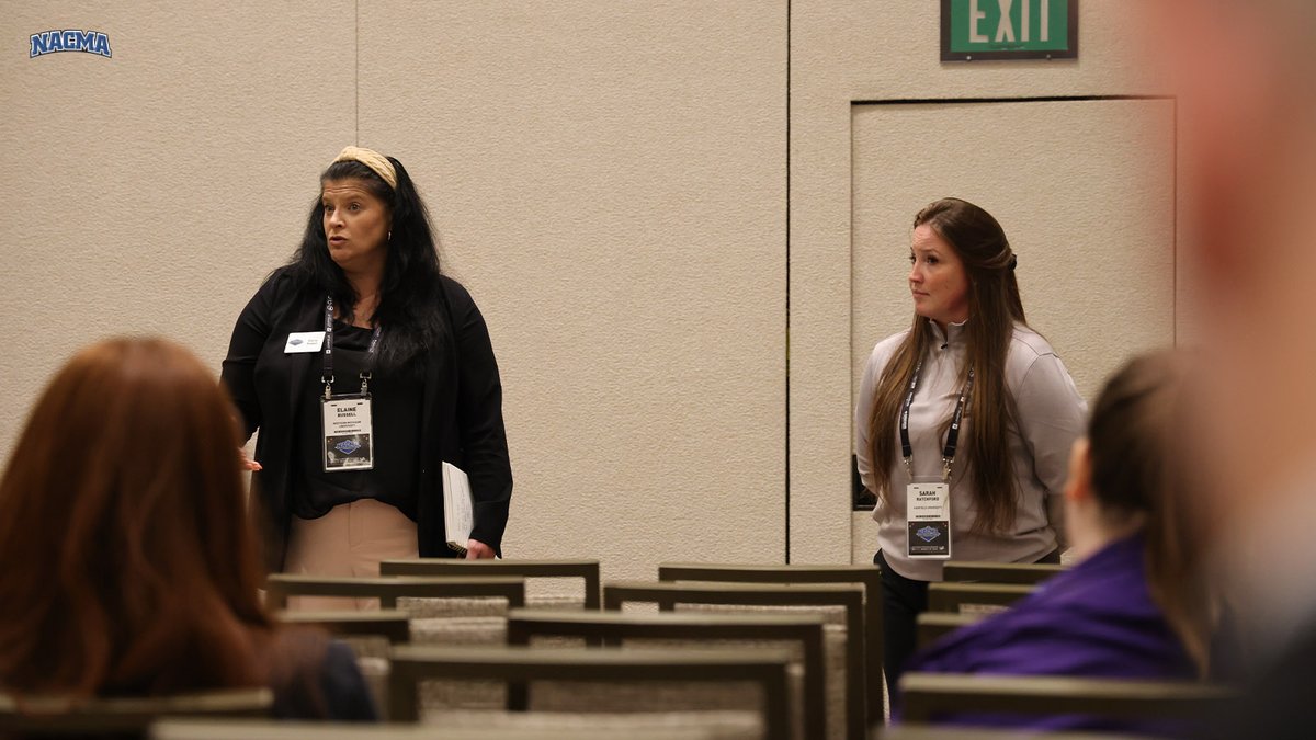 NACMANews's tweet photo. .@elainemrussell, @sratchford_, and @HarrisonB_ explore the importance of maintaining consistent branding throughout the athletics department, facilities, and corporate partnerships.

#NACMA24 https://t.co/2Z5X6Lfet6