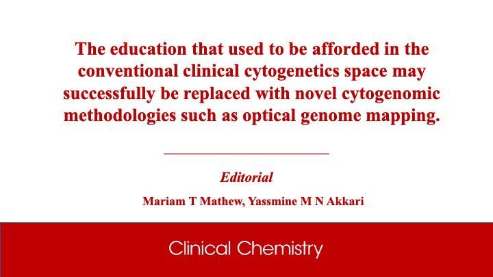 Clin_Chem_ADLM's tweet photo. Editorial: "Optical #Genome Mapping in #Prenatal Diagnosis: Democratizing Comprehensive Cytogenomic Testing" by Mariam Matthew &amp; @akkari_yassmine
@nationwidekids 
#MedTwitter #LabMedX #PathTwitter
👉 https://t.co/jdp1iWs46h https://t.co/arvR98tX22