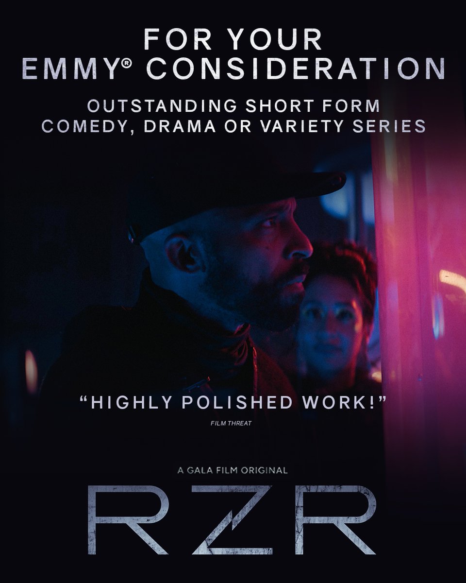 RZRseries's tweet image. #RZRSeries For Your Emmy® Consideration 🔥

If you haven&apos;t seen RZR yet, now&apos;s the time! All 8 episodes available on Gala Film. Link in our bio. 

Join in on our journey! 🏆⭐️

#TVSeries #ShortForm #Emmys #Emmys2024 #TelevisionAcademy