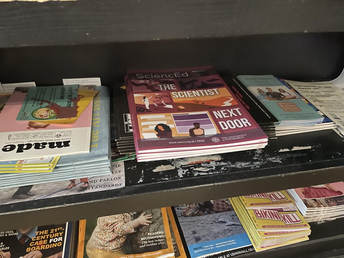 eusci's tweet image. Pick up your own copy of &quot;The Scientist Next Door&quot; today at any of the following locations!

- Kings Library(Kings Campus)
- The Nucleus (Kings Campus)
- Joesph Black Building (Kings Campus)
- Kilimanjaro
- Black Medicine Coffee
.
.
#Science #ScienceComm #Sciencenews #magazine