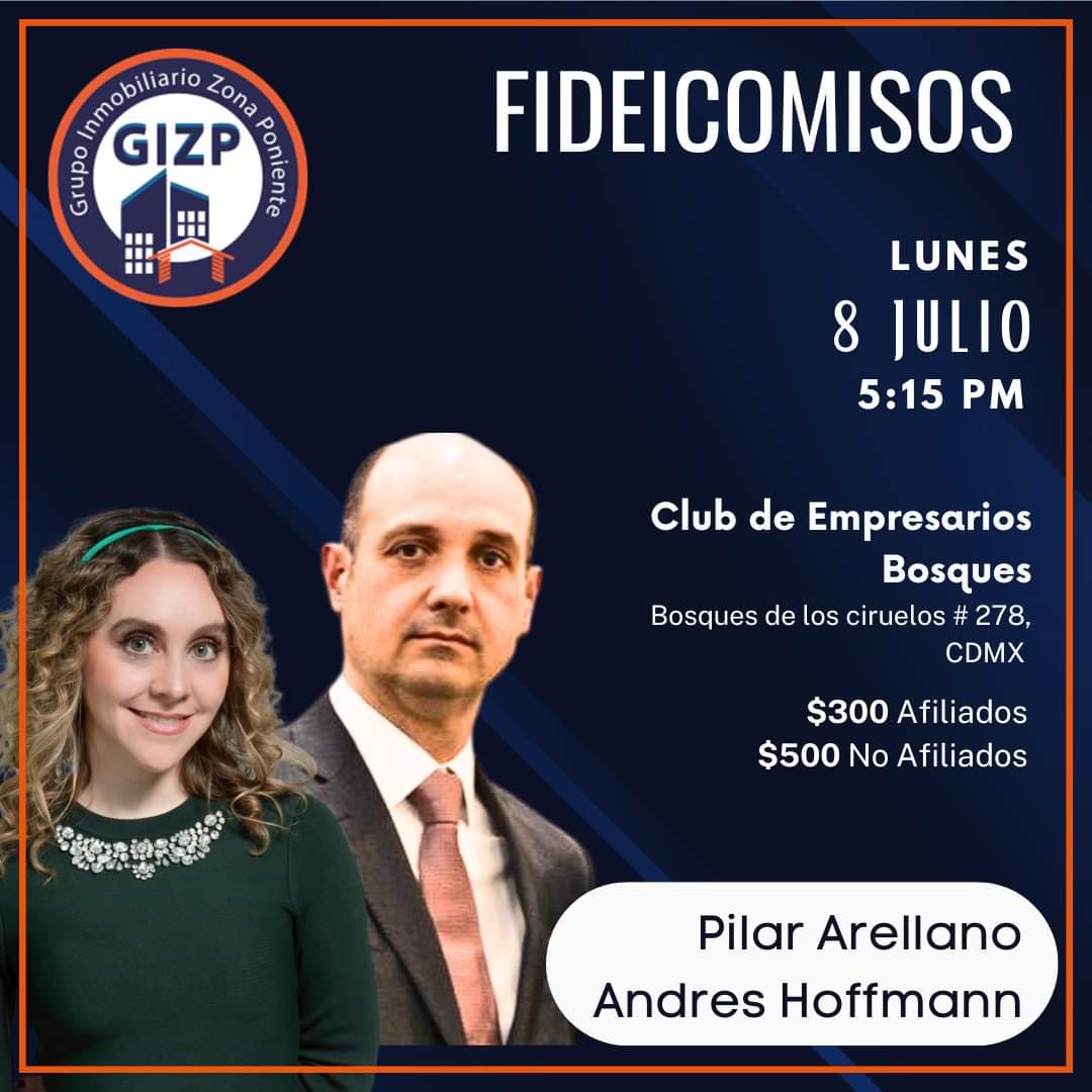 📌Nueva Fecha 
📌Te invitamos el próximo lunes 8 de Julio a un evento  donde aprenderás todo sobre los fideicomisos. 📖
Contaremos con la presencia de los notarios Pilar Arellano y Andrés Hoffmann, reconocidos expertos en la materia, quienes compartirán su conocimiento.