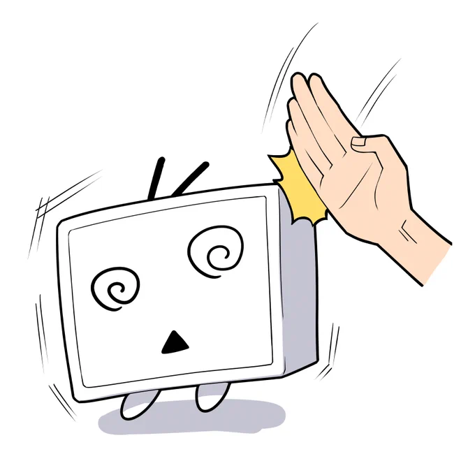 ななめ45度で叩いたらなおらへんかな #がんばれニコニコ運営 