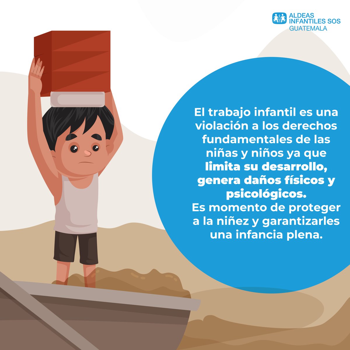 AISOSGuatemala's tweet photo. Hoy se conmemora el Día Mundial contra el Trabajo Infantil y desde Aldeas Infantiles SOS Guatemala nos sumamos a los distintos esfuerzos que se realizan para visibilizar esta problemática y así contribuir a su erradicación.
#DíaMundialContraElTrabajoInfantil #AldeasInfantilesSOS https://t.co/rv5nB4dHNE