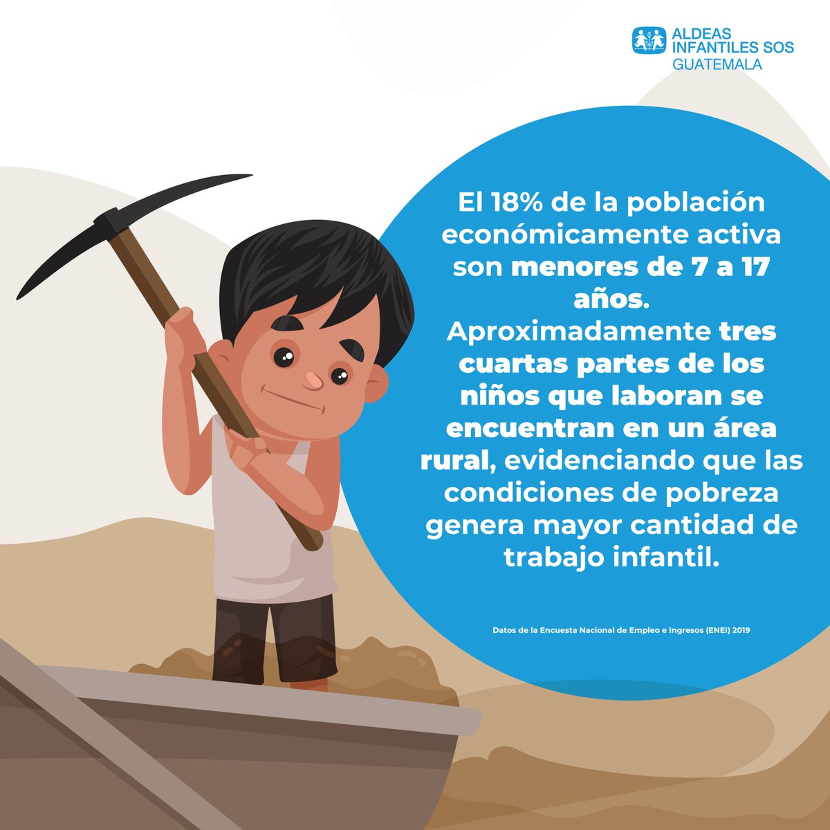 AISOSGuatemala's tweet photo. Hoy se conmemora el Día Mundial contra el Trabajo Infantil y desde Aldeas Infantiles SOS Guatemala nos sumamos a los distintos esfuerzos que se realizan para visibilizar esta problemática y así contribuir a su erradicación.
#DíaMundialContraElTrabajoInfantil #AldeasInfantilesSOS https://t.co/rv5nB4dHNE