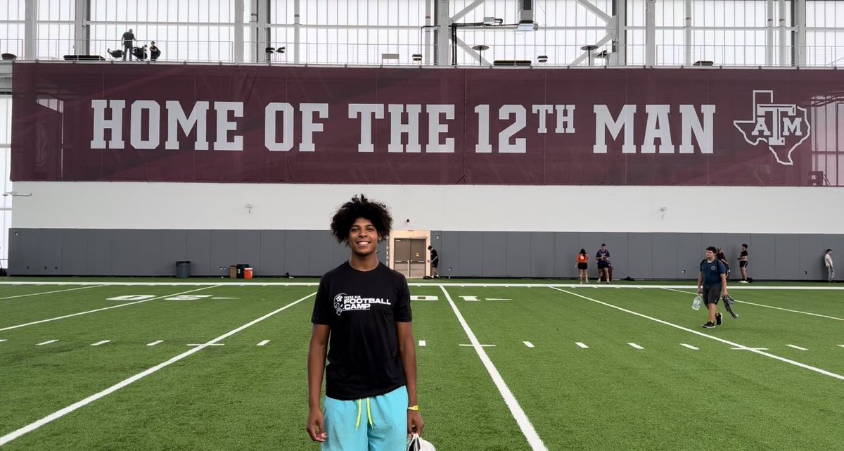 librathompson's tweet image. Texas A&amp;amp;M Big Man Camp was a success! Cullen received one of the outstanding camper awards! Way to go Cullen! #GoBeBig #EdgeRusher  🏈💪🏾