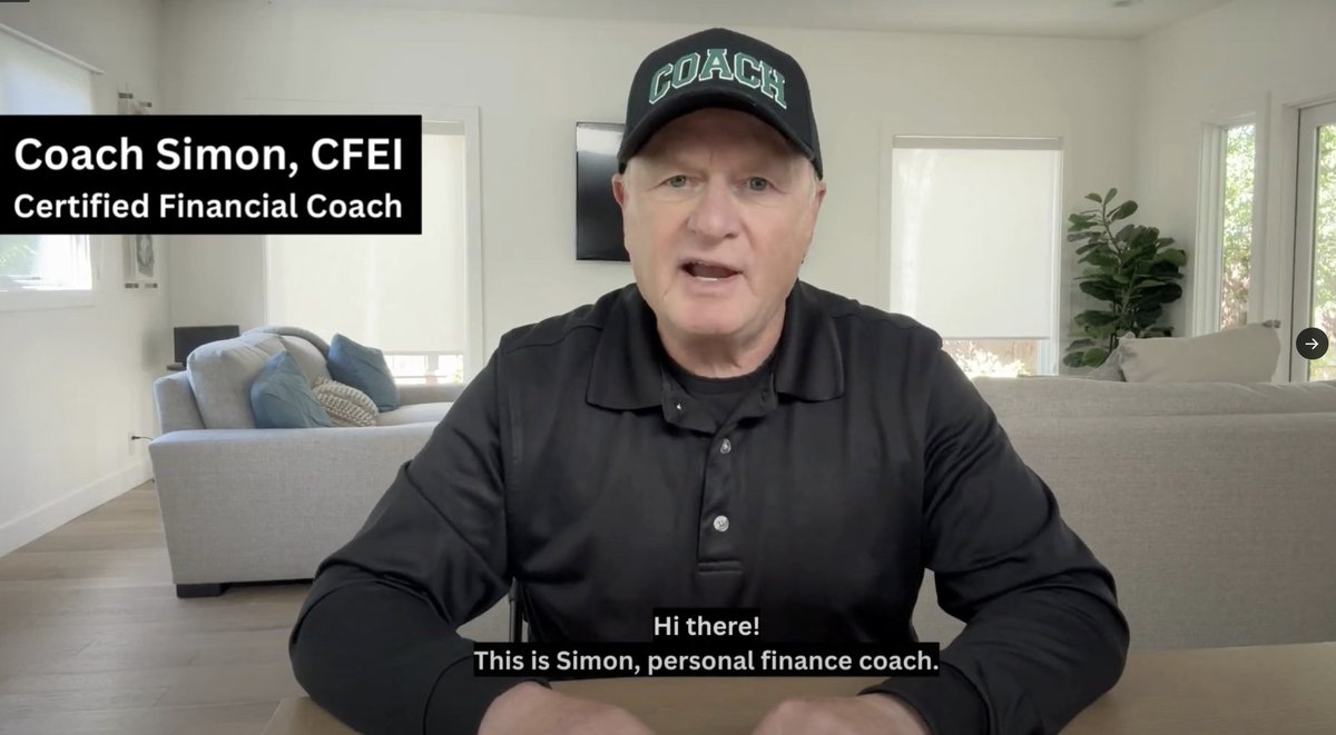 adele_bloch's tweet photo. my dad is so cute. 

last year, he wanted to figure out how to spend the next season of his life. he's 68 years old.

he decided to start making youtube videos as "coach simon, a certified financial coach."

he even got a little hat that says "coach" and he wears it in every video 🥹

he spends his whole week making videos & sends the family lil email updates telling us to check it out

his videos only got ~100 views for a while.

but he keeps making them.

he's always so proud when he figures out a new insight to get more views.

last week, his first video took off and he got ~3K view. and he made it to 1000 subscribers 💪

thanks coach simon for reminding us that you can always reinvent yourself & take on new challenges 🩶