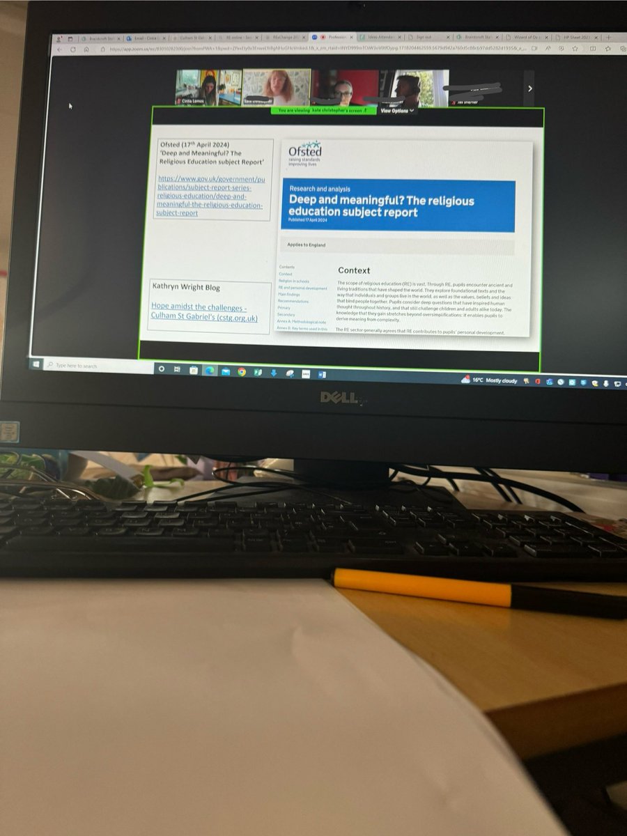 Miss_C_Lemos's tweet photo. Great discussions in our focus group today on the latest Ofsted report, on improving RE:ONLINE and the @culhamstgabriel’s E-learning programme. Valuable insights on supporting teachers' subject knowledge and pedagogy for quality RE. https://t.co/gVQ9rMqiWE
#Education #RETeaching https://t.co/QSMoeEvHVI