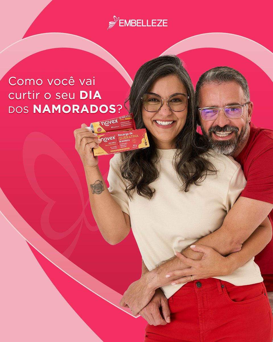 Embelleze's tweet photo. Viver a beleza do amor é pra todo mundo! 🥰💘😍
E você, #Embellover, vai aproveitar o dia com seu love ou de outra maneira? Conta aqui pra gente.
#DiaDosNamorados #Embelleze #12deJunho #Namorados #VivaOAmor @webtvbrasileira https://t.co/sFo6KytxTN