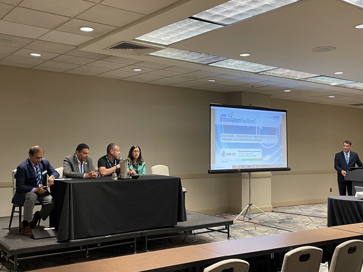 Kathy Grise (@klgrise) on Twitter photo Addressing interoperability, AI of 5G/6G testing with IEEE’s Innovation Testbed <a href="/IEEEICC/">IEEE ICC</a> panel moderated by Anwer Al-Duwaimi expert testbed.ieee.org <a href="/IEEEFutureDir/">IEEE Future Directions</a> <a href="/IEEEFutureNtwks/">IEEE Future Networks</a> #AI #testbed #interoperability #tools Addressing interoperability, AI of 5G/6G testing with IEEE’s Innovation Testbed <a href="/IEEEICC/">IEEE ICC</a> panel moderated by Anwer Al-Duwaimi expert testbed.ieee.org <a href="/IEEEFutureDir/">IEEE Future Directions</a> <a href="/IEEEFutureNtwks/">IEEE Future Networks</a> #AI #testbed #interoperability #tools