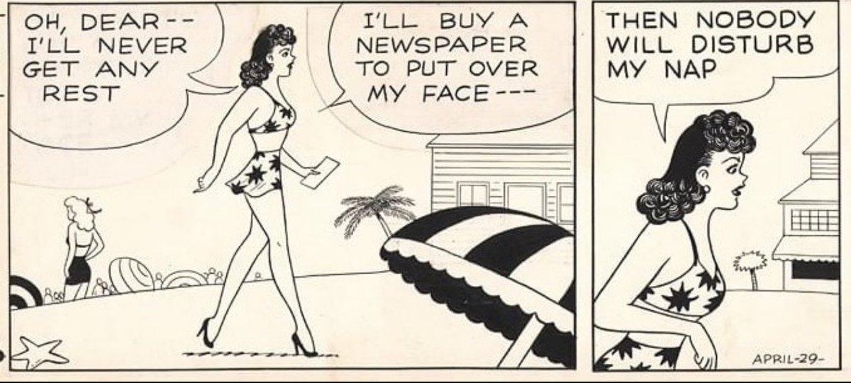 erniebushmiller's tweet photo. Patented Bushmiller cheesecake on display along with a ‘comics’ gag to wrap it up! 
#fritzifriday #fritziritz #fritziritzcomics #erniebushmiller #nancy #nancycomics #nancyfest https://t.co/k4Hm1WDfL7