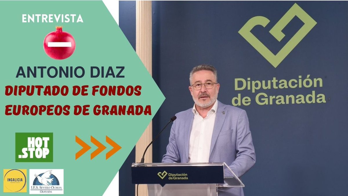ConcursoHotStop's tweet photo. Los HotStoppers hemos entrevistado a D. Antonio Díaz, Diputado de Fondos Europeos en Granada.
Nuestro HotStopper Álvaro ha tenido ocasión de conversar con él sobre alguno de los proyectos de nuestra querida Granada, que están cofinanciados con fondos europeos y que sirven para+ https://t.co/fz1M7AjNlo