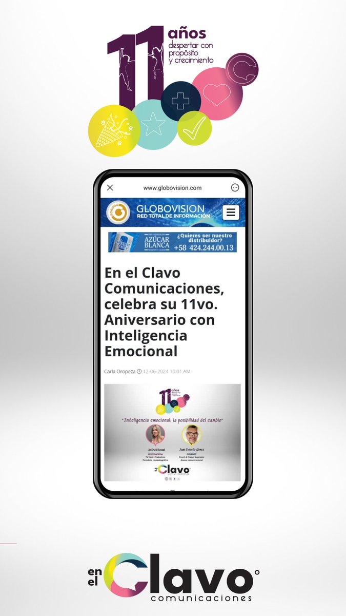 NLClavo's tweet photo. Gracias a @globovision por el apoyo! https://t.co/ouyA81qxtm #NotaDePrensa #EventoOnline #11Aniversario #EnElClavo https://t.co/RzrWuTsMkS