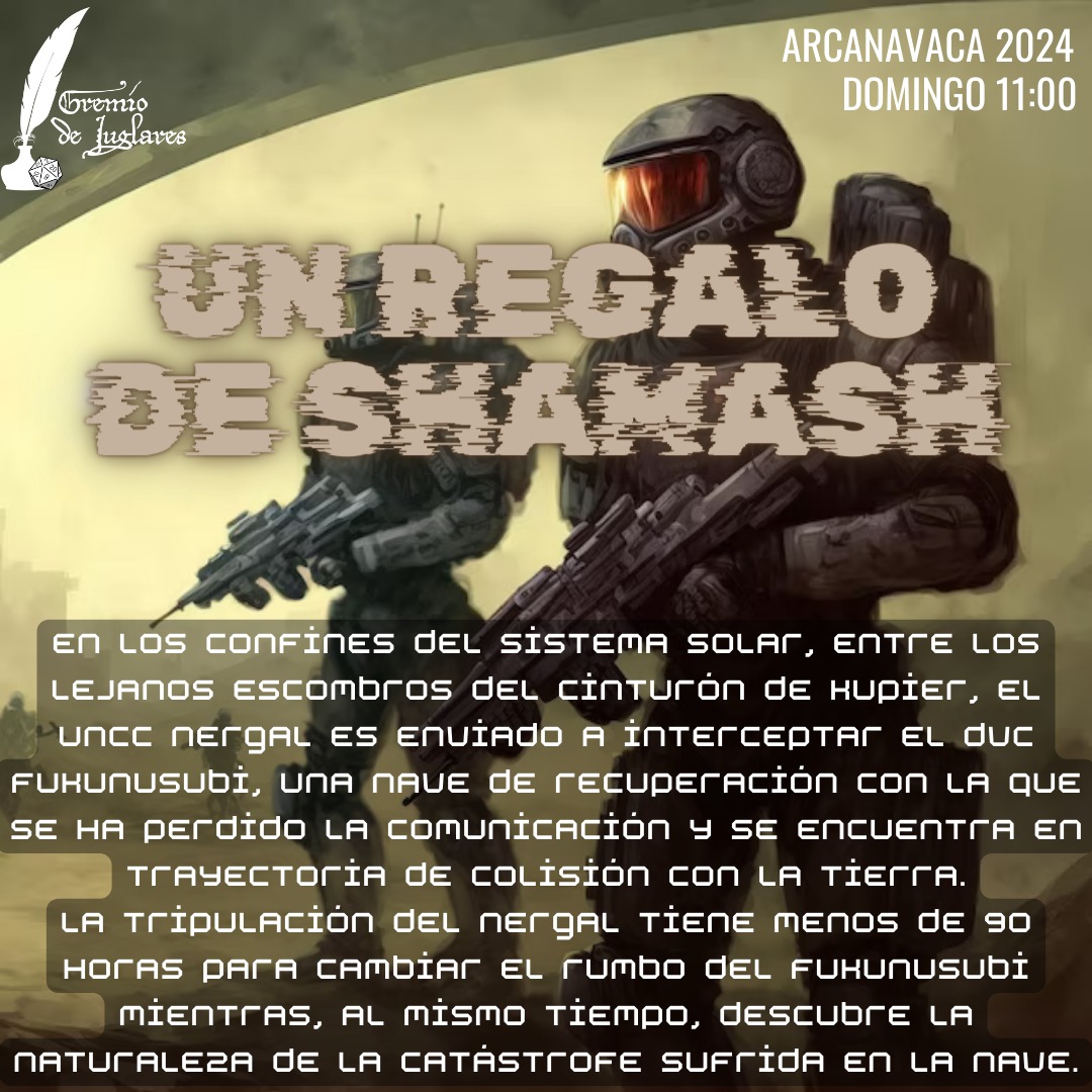 GremioJuglares's tweet photo. En el espacio nadie oye tus gritos.
¡Ni las alarmas de choque inmigrante!
'Un Regalo de Shamash', aventura espacial jugada con 'Traveller' de @EditorialSugaar.
Gravedad Cero: https://t.co/TB2p1MHe9L
#Rol #Juegosdemesa #Arcanavaca24 #Caravaca #FollowTheCow🐄 https://t.co/d7GsCobpBQ
