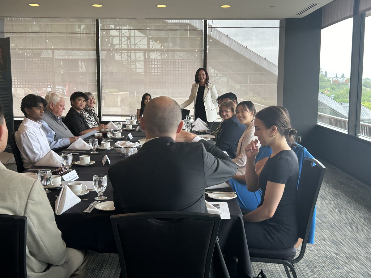 JA_NorthAlberta's tweet photo. Our #ABHOF2024 inductees, Impact Award winner, Board Chair, CEO and Company Program students enjoyed a chance to connect at lunch today. #yegevent #yegbiz https://t.co/64mSHi1jX1