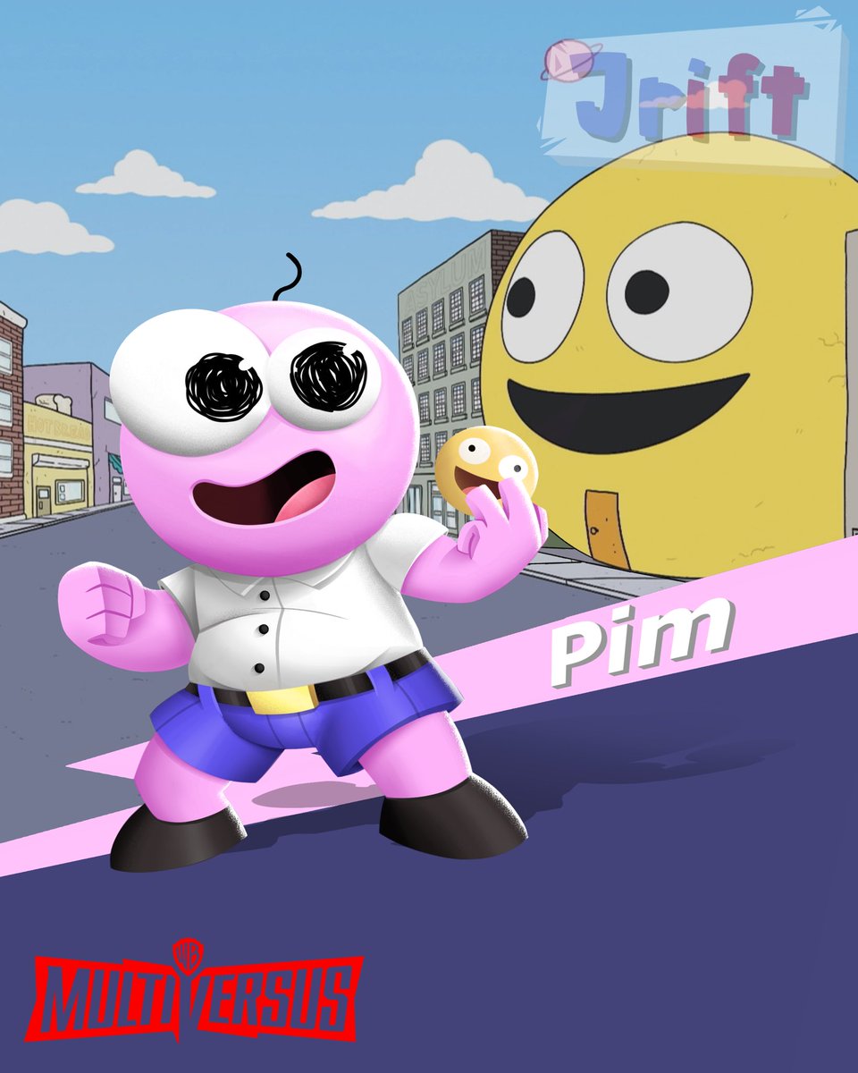 JriftJA's tweet photo. 😀[MultiVersus Concept]🪱

“YAY!” Pim’s here and he’s ready to make someone smile! I wanted to redraw Pim since my style has definitely improved since the last one. Let me know what you guys think!

#MultiVersus #MVS #4MVS #Pim #SmilingFriends https://t.co/EUazIwnlYo