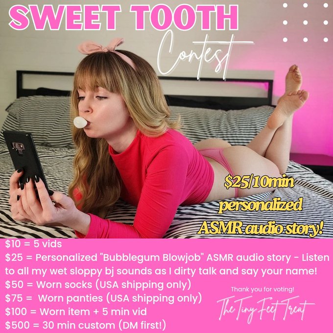 Vote for me in the "Sweet Tooth Contest" and get one of these yummy deals https://t.co/9KezqjZu1E https://t<a href="/tag/mvsales"class="tags"><span>#mvsales</span></a>