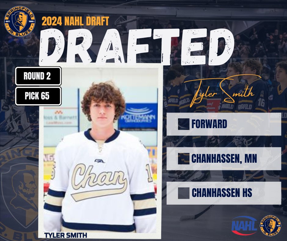 We have selected Tyler Smith with our third pick in the Draft! Welcome to Springfield Tyler!!