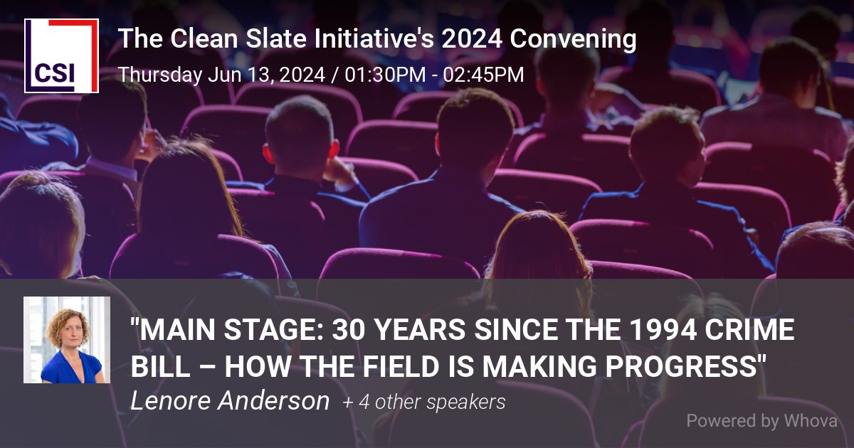 This week, Clean Slate Initiative is hosting their annual national convening! 

Leaders from all over will be there to build the movement for second chances and real redemption. 

I'm looking forward to joining! #TimeDone