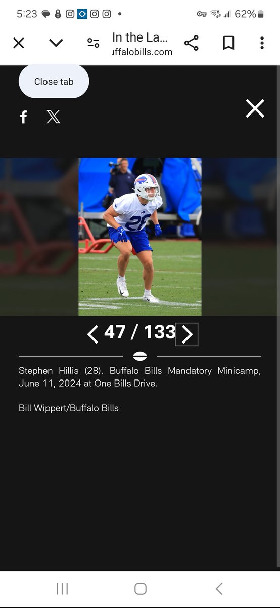 Stephen at the Buffalo Bills mandatory mini camp yesterday.