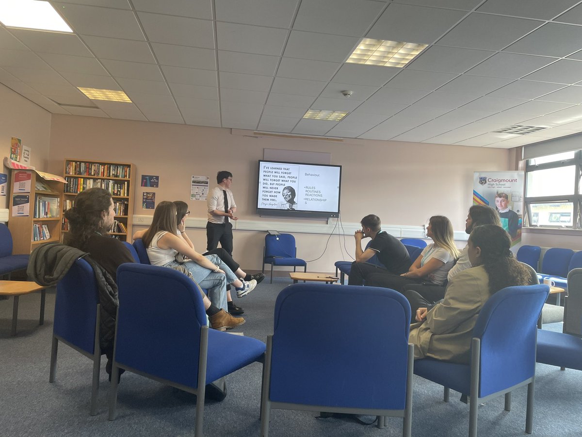 Delighted to have our new <a href="/CraigmountHS/">Craigmount High School</a> Probationer teachers join us today to learn more about our school and get to know one another. We are looking forward to having you join our school community in August! #ADAPT