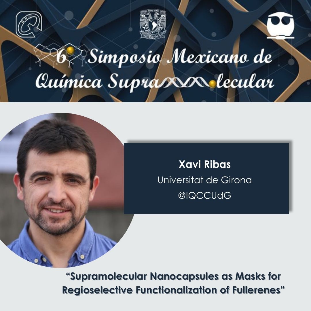 Instituto de Química (@iquimicaunam) on Twitter photo 🌟Estamos emocionados de contar con Xavi Ribas <a href="/ribas_xavi/">xribas</a>, de la Universitat de Girona <a href="/IQCCUdG/">IQCC UdG</a>, en el 6º Simposio Mexicano de Química Supramolecular #6SMQS, en octubre próximo.
🔗¡No te pierdas la oportunidad de participar, y regístrate ahora!: supramolecular.iquimica.unam.mx 🌟Estamos emocionados de contar con Xavi Ribas <a href="/ribas_xavi/">xribas</a>, de la Universitat de Girona <a href="/IQCCUdG/">IQCC UdG</a>, en el 6º Simposio Mexicano de Química Supramolecular #6SMQS, en octubre próximo.
🔗¡No te pierdas la oportunidad de participar, y regístrate ahora!: supramolecular.iquimica.unam.mx