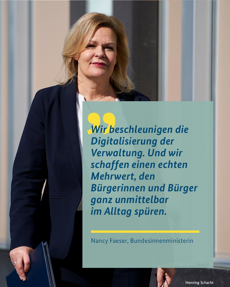 BMI_Bund's tweet image. 🖥️ Gute Nachrichten für die #DigitaleVerwaltung: Einigung im @bundesrat Vermittlungsausschuss zu Änderungen am #Onlinezugangsgesetz. Bundesinnenministerin @NancyFaeser: &quot;Unser Land braucht eine moderne Verwaltung. Die Zettelwirtschaft hat damit in sehr vielen Bereichen ein Ende.&quot;