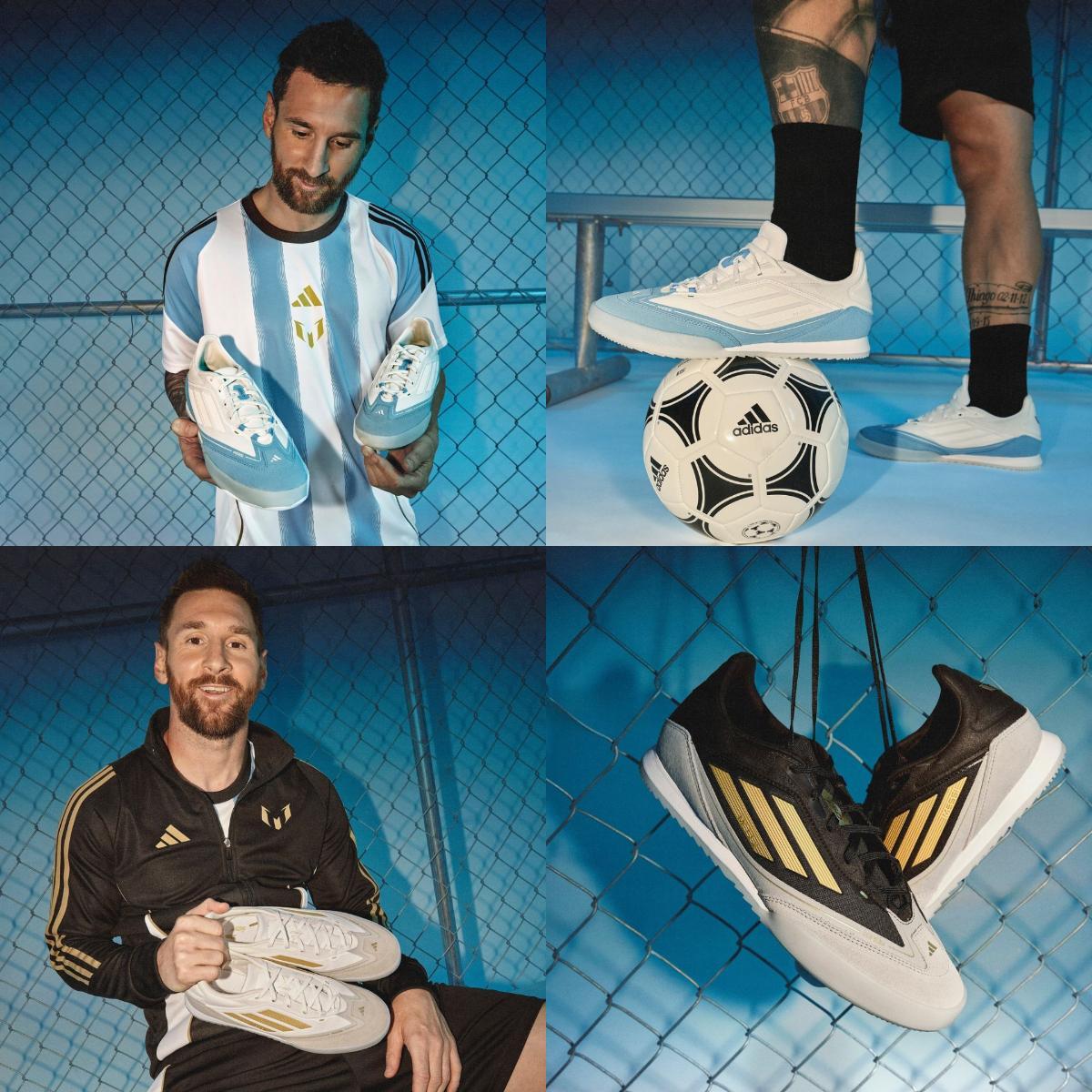 BolavipMiami's tweet photo. Leo Messi y Adidas han lanzado una nueva colección de zapatillas Messi F50 Freestyle 👟🇦🇷 https://t.co/hrvT5Dq0Ox