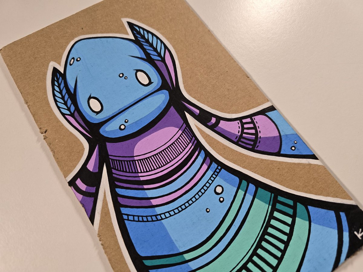 Korporate's tweet image. You know me, I like a bit of colour! #posca #korpworm #art