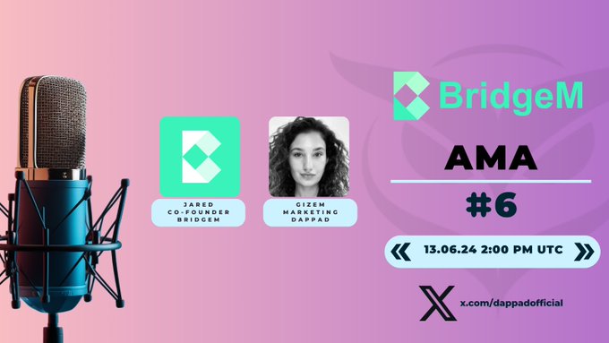 ama_tracker's tweet photo. 🧩Join AMA session from @Dappadofficial with @BridgeM_io!
#dappad+ is Simplifying Web3 via Account Abstraction on Layer2.
#BridgeM is a decentralized interoperability protocol that seamlessly connects #BTCLayer2 & #ETHLayer2 networks.
⏰June 13, 2 PM UTC
📌https://t.co/TGTZZkrx0G
#AmaTracker