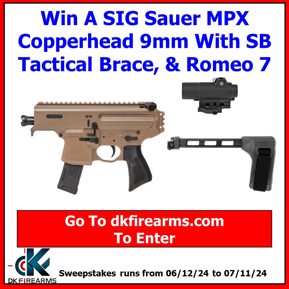 DkFirearms's tweet image. New Gun Giveaway At DK Firearms! SIG Sauer MPX Copperhead 9mm With SB Tactical Brace &amp;amp; Romeo 7 Red Dot! 

dkfirearms.com/gun-giveaway/ 

#gungiveaway