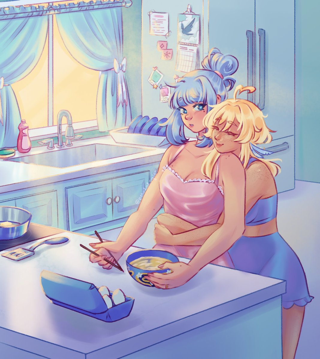 petalologist's tweet image. happy pride month! 🩷💜💙 #ayalumi