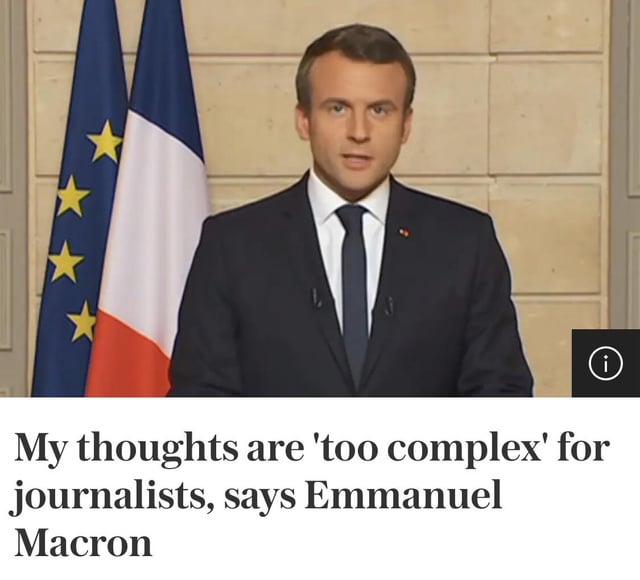 >Looses EP elections in landslide
>Immidiatelly calls snap elections no one thought he will
>Le Pen party immidiayelly falls into infighting over proposal to ally with Zemmour
>LR party falls into internal civil war over proposal to ally with Le Pen