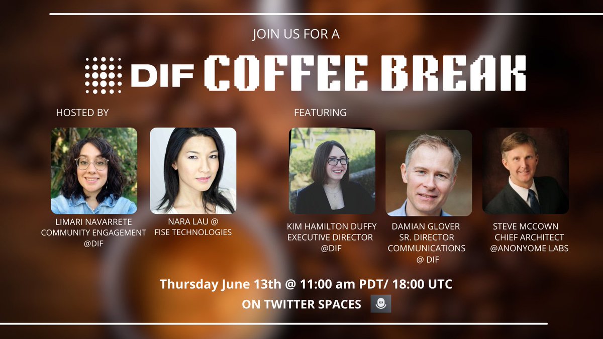 DecentralizedID's tweet image. Join @limarikal and @FISE_Portal  tomorrow for a recap of #EIC2024 featuring @kimdhamilton Damian Glover and Steve McCown of @AnonyomeLabs!