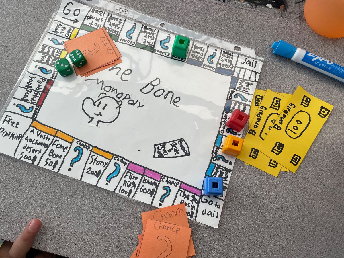 MsBriRobinson's tweet photo. Our team put so much work into creating board games, card games and even some video games for their buddies, based on their interests and reading levels!♟️🎲👾 @BedfordSouth https://t.co/wVVCc3Xxmj