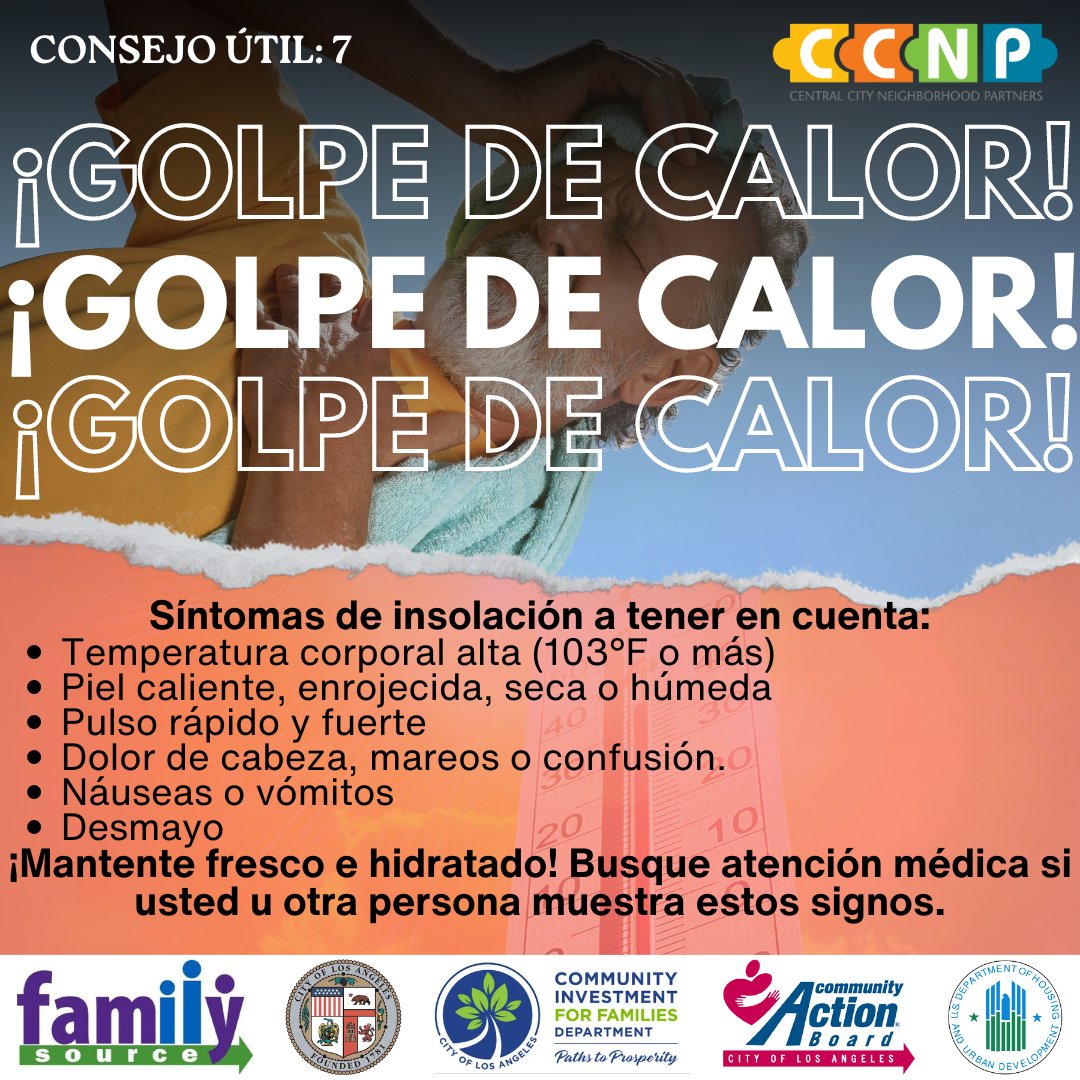 ☀️ Be aware of heatstroke symptoms: high body temperature, hot, red, dry, or damp skin, rapid, strong pulse, headache, dizziness, confusion, nausea, vomiting, or fainting. Stay cool and hydrated! Seek medical attention if you or someone else shows these signs.#HeatSafety #CCNP