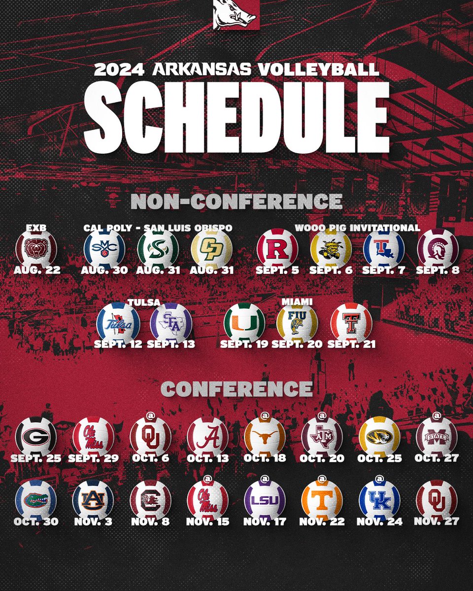 Here come the Hogs 🐗

Our schedule for the 2024 season is officially set! Get the details, mark your calendars, and grab your season tickets, we’ll see y’all soon! 

📰: bit.ly/4cl9PRx