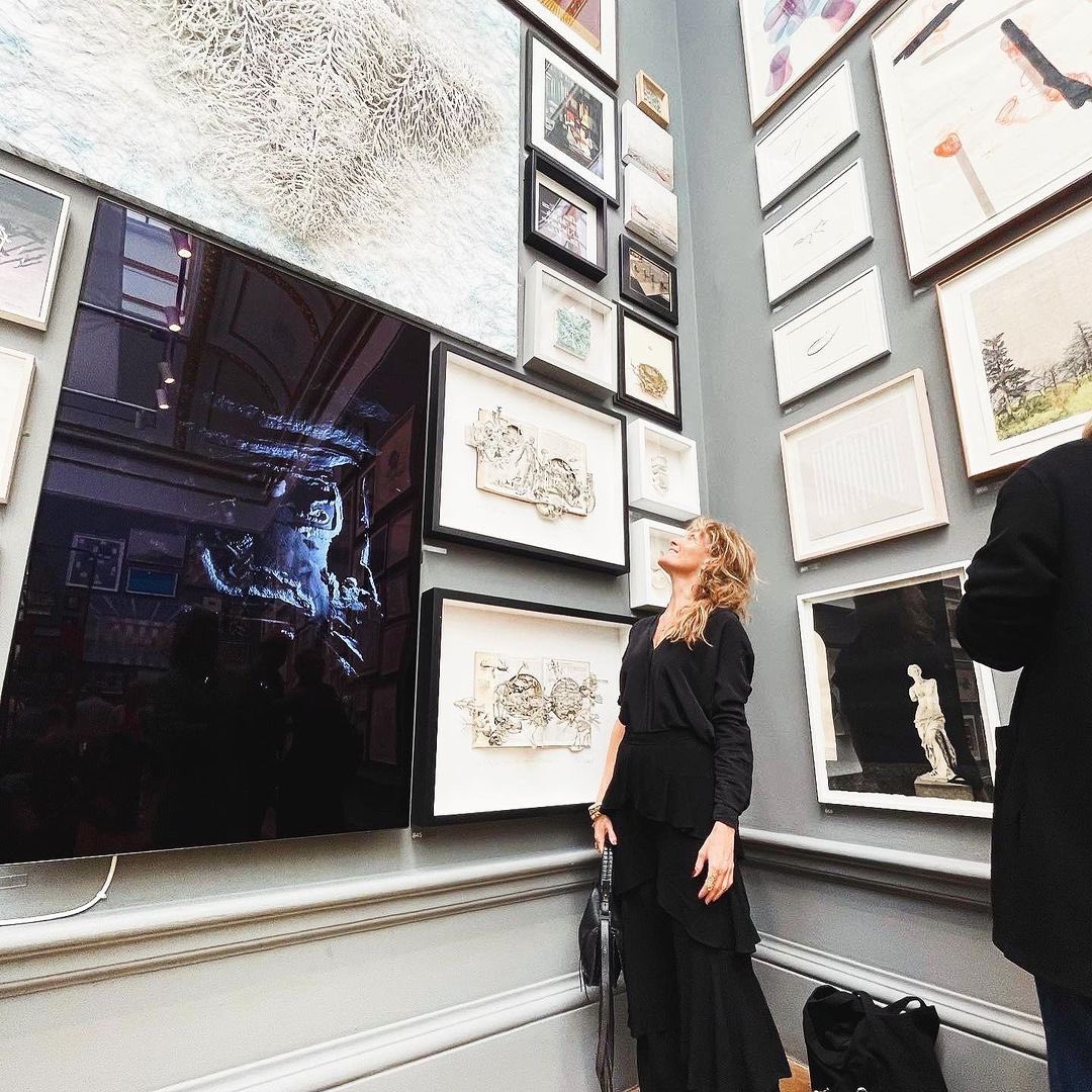DeltaHStudios's tweet photo. Congratulations to @paintandhaven pictured here with her work at Varnishing Day at the @royalacademy Summer Exhibition!!
.
.
#summerexhibition #royalacademy #deltahousestudios #art #artexhibition #artgallery #gallery #openstudios #newart #londonstudio #london #londonexhibition https://t.co/rWHzG6T7yr