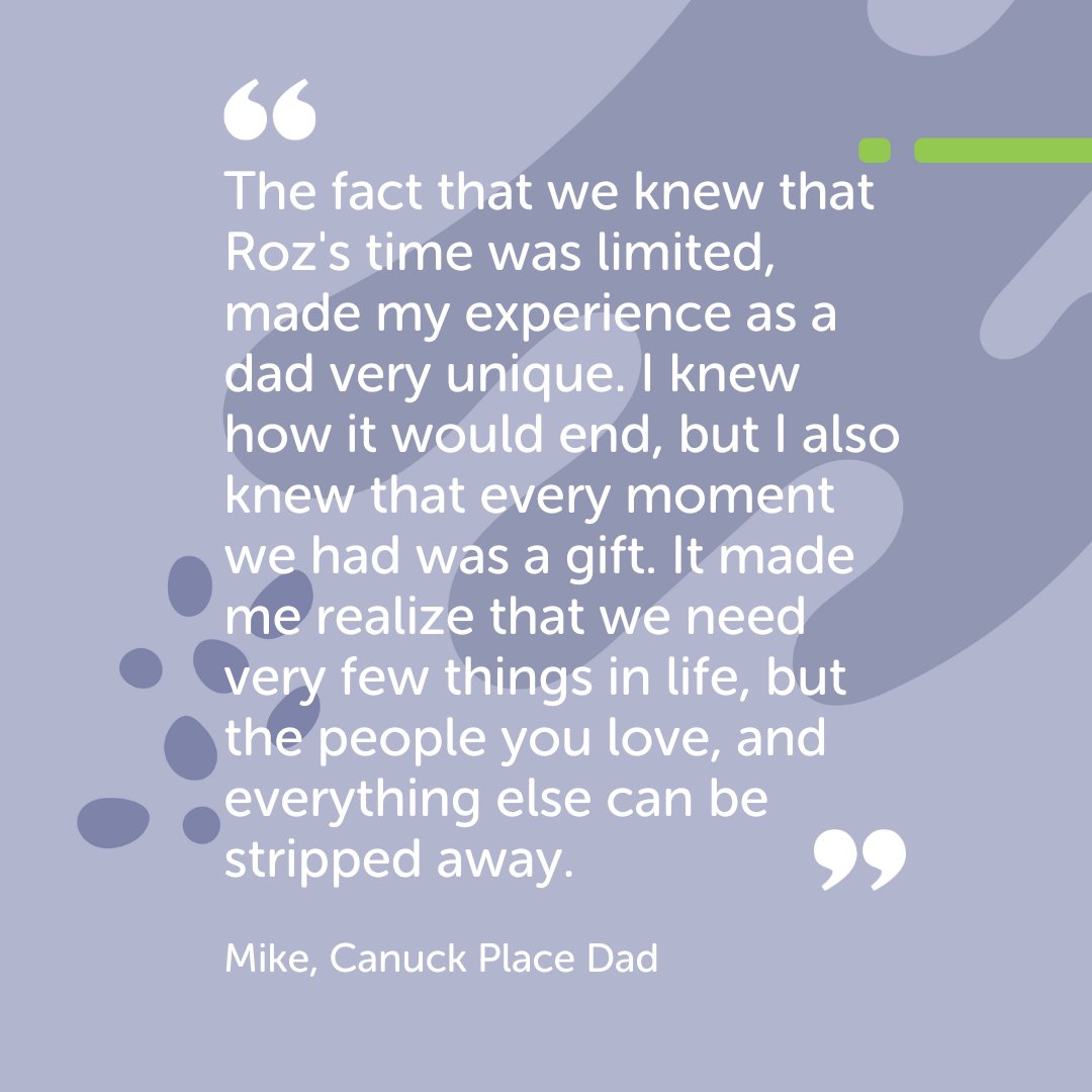 CanuckPlace's tweet image. Mike's daughter Roz, born with Trisomy 18, spent 29 precious days at Canuck Place, and today, Mike is sharing his perspective on fatherhood. #CanuckPlace #FathersDay

youtu.be/HmTRmJe-sdE
