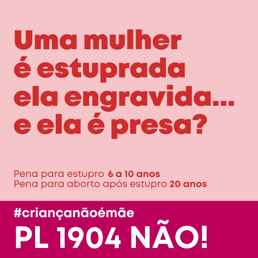 nacaomarvell's tweet photo. LEI DE INCENTIVO AO ESTUPRO, é exatamente o melhor nome para definir a PL que dá direito ao estuprador de virar pai. Criminalizando a VÍTIMA de uma pena a 20 anos de prisão enquanto o seu verdadeiro CRIMINOSO teria apenas 8. Tudo isso se ela optar por abortar após a 22ª semana.

Pior ainda, é forçar CRIANÇA a ser MÃE.

Se você apoia esse projeto, você é a favor do estupro, você está concordando que uma CRIANÇA, já que em sua grande maioria as vítimas de estupros são crianças, pode ser MÃE. VOCÊ ESTÁ ABRAÇANDO UM ESTUPRADOR.

UMA CRIANÇA
SER MÃE
E UM ESTUPRADOR
SER PAI
ESTÁ TUDO BEM
PARA BOLSONARISTAS
E CRENTES!!!

Há uma ala política deste país bizarro praticamente abraçando estupradores e dizendo que vai ficar tudo bem.

CHEGA.